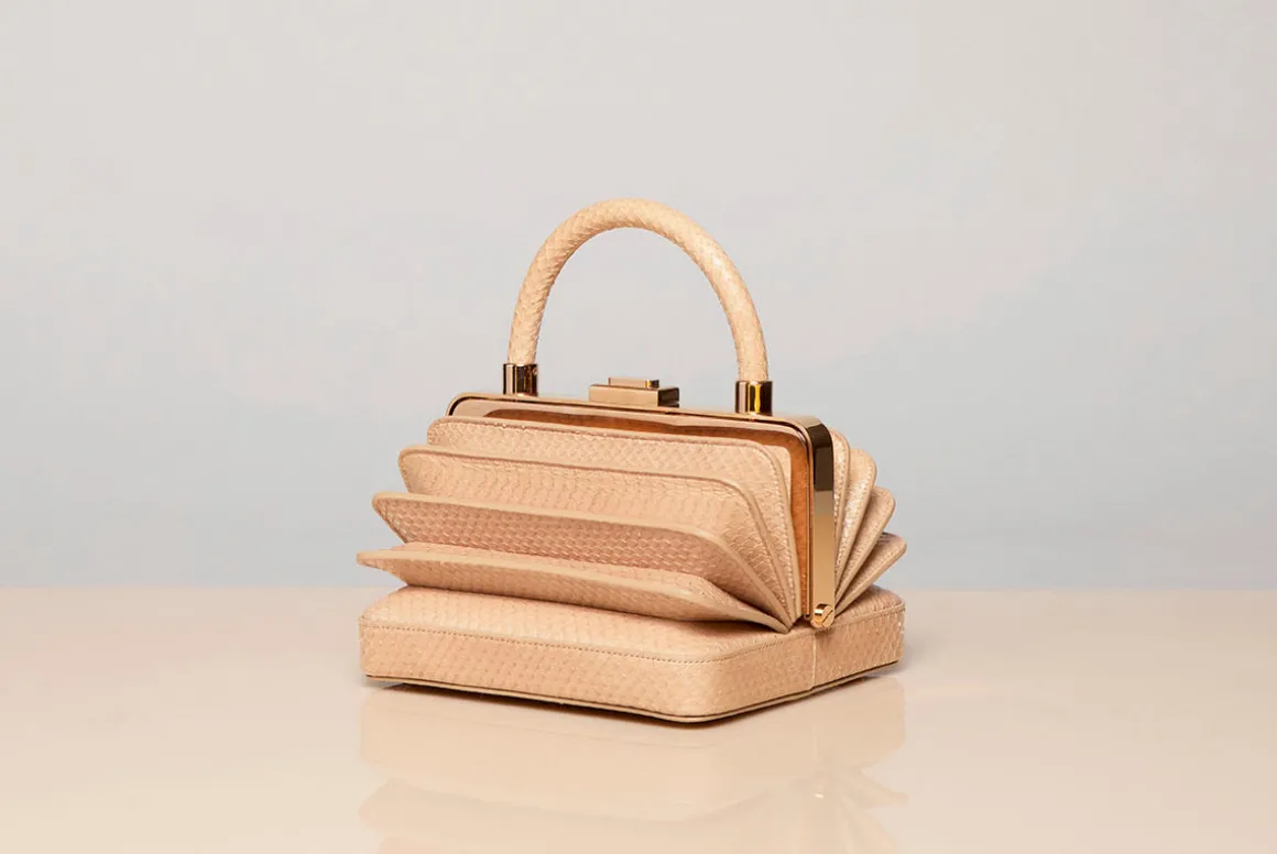 Diana Bag in Nude Snakeskin