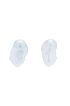 Earrings in Baroque Freshwater Pearl & 18K Yellow Gold