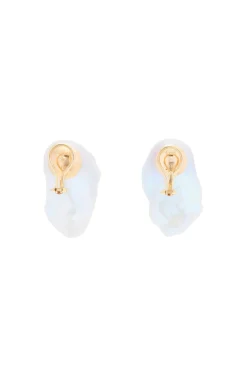 Earrings in Baroque Freshwater Pearl & 18K Yellow Gold