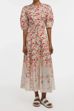 Edify Top in Uruguayan Flowers Printed Silk
