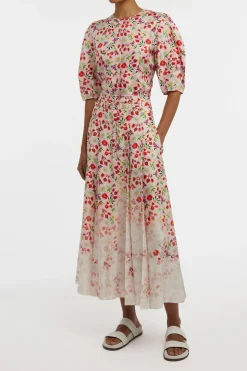 Edify Top in Uruguayan Flowers Printed Silk