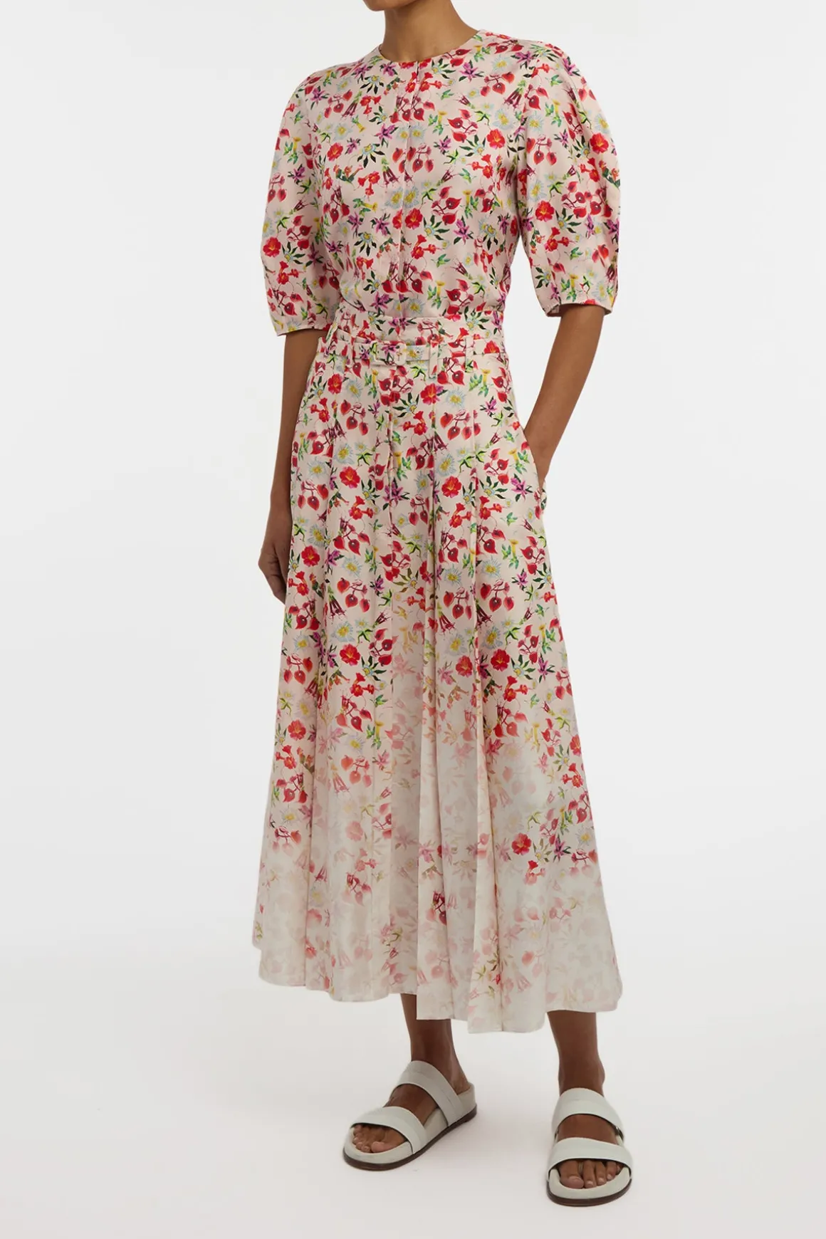 Edify Top in Uruguayan Flowers Printed Silk
