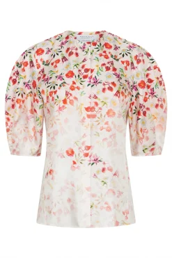 Edify Top in Uruguayan Flowers Printed Silk