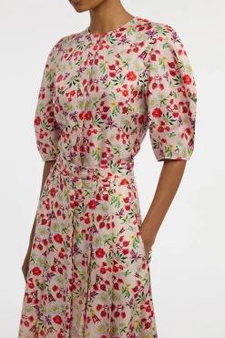 Edify Top in Uruguayan Flowers Printed Silk