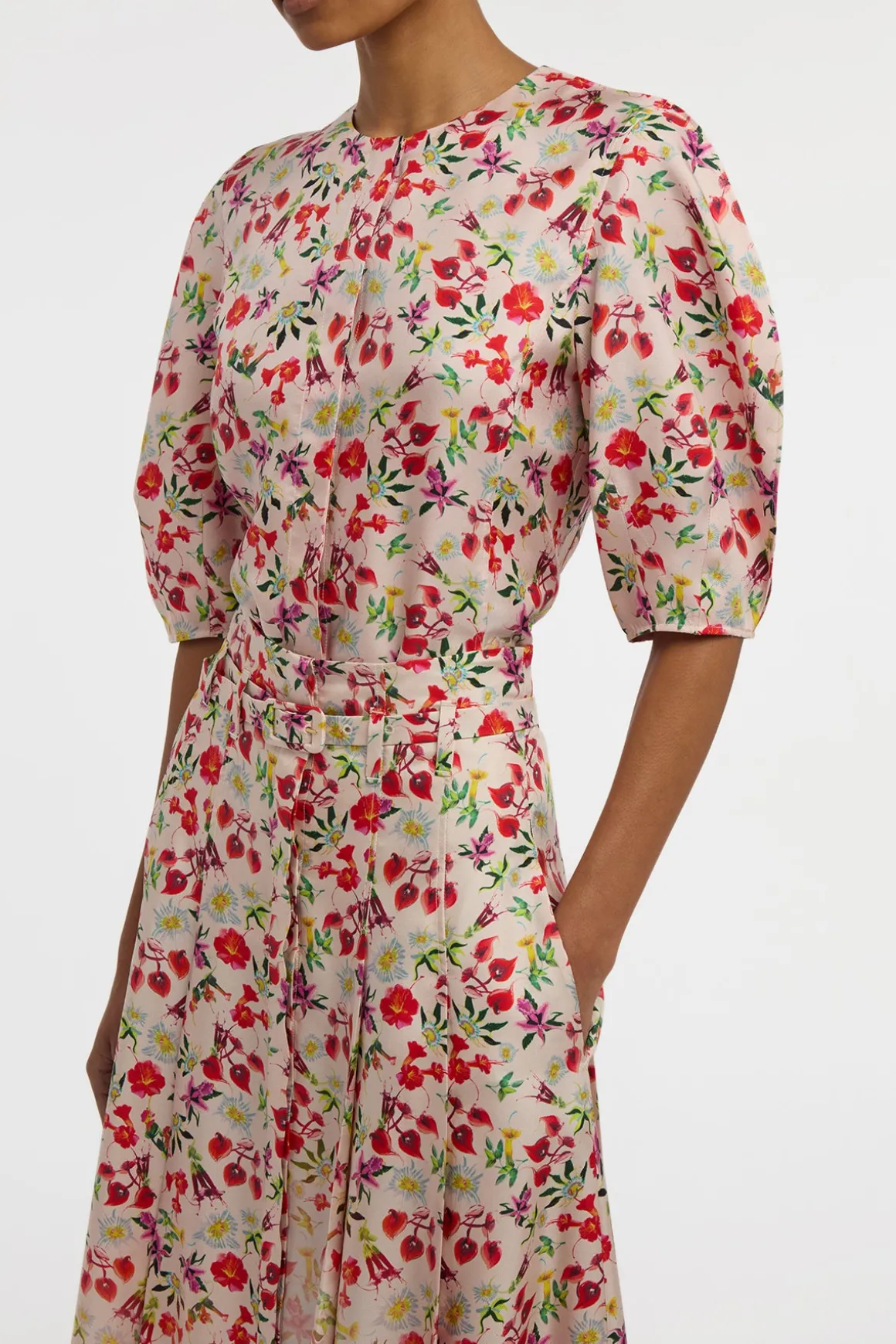 Edify Top in Uruguayan Flowers Printed Silk