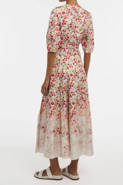 Edify Top in Uruguayan Flowers Printed Silk
