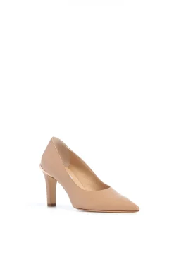 Edwina High Heel Stiletto Pump in Nude Nappa Leather