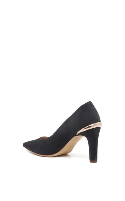 Edwina High Heel Stiletto Pump in Charcoal Suede