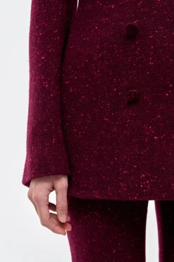 Elliot Blazer in Bordeaux Speckled Cashmere