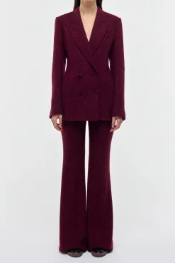 Elliot Blazer in Bordeaux Speckled Cashmere