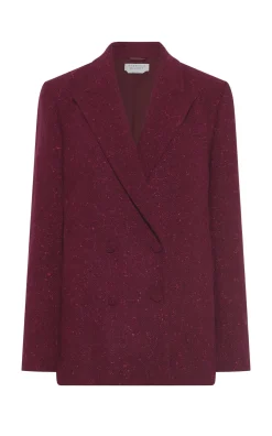 Elliot Blazer in Bordeaux Speckled Cashmere
