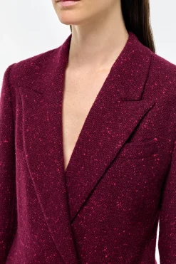 Elliot Blazer in Bordeaux Speckled Cashmere