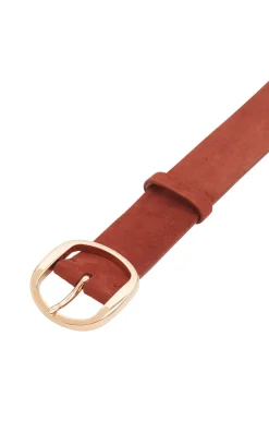 Elster Belt in Burnt Sienna Suede