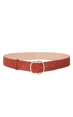 Elster Belt in Burnt Sienna Suede