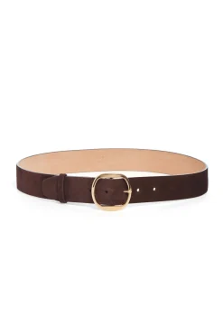 Elster Belt in Dark Brown Suede