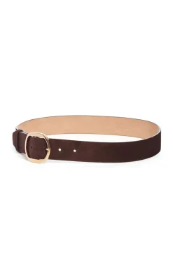 Elster Belt in Dark Brown Suede