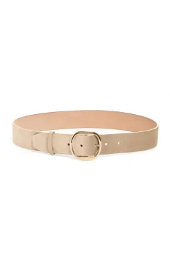 Elster Belt in Light Beige Suede