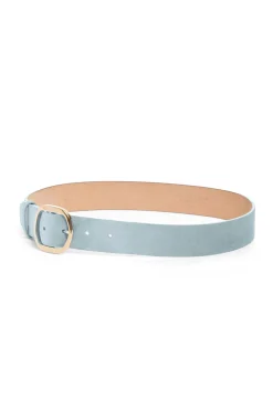 Elster Belt in Light Blue Suede