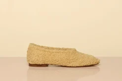 Emperor Flat Shoe in Hay Silk Cashmere Linen