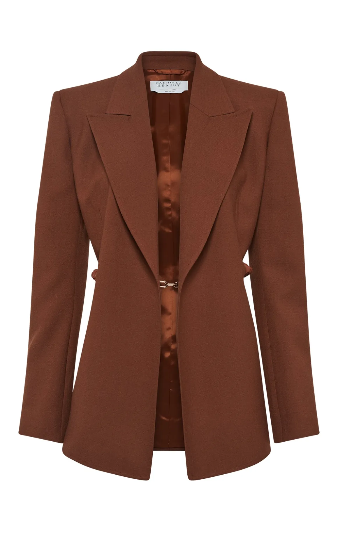 Epona Chain Blazer in Cognac Recycled Virgin Wool