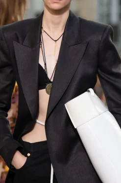 Epona Rope Blazer in Black Textured Linen Slub