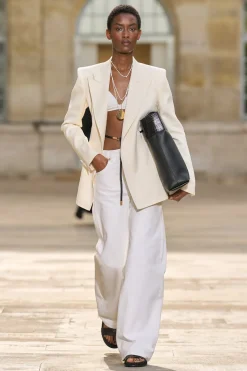 Epona Rope Blazer in Ivory Textured Linen Slub