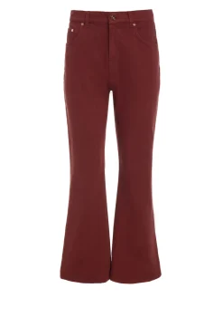Ezra Bootcut Cropped Jean in Burnt Sienna Recycled Cotton Denim