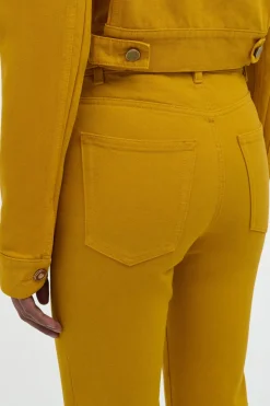 Ezra Bootcut Cropped Jean in Golden Birch Recycled Cotton Denim