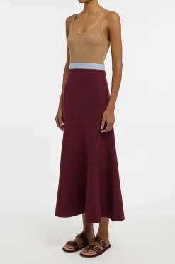 Flaminius Knit Dress in Bordeaux Multi Merino Wool