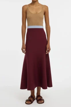 Flaminius Knit Dress in Bordeaux Multi Merino Wool