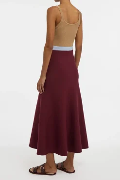 Flaminius Knit Dress in Bordeaux Multi Merino Wool