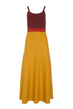Flaminius Knit Midi Dress in Golden Birch Merino Wool