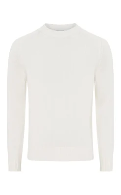 Francesco Knit Sweater in Ivory Cashmere