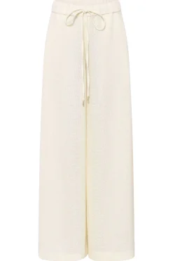 Gelos Wide-leg Pant in Ivory Alpaca Wool