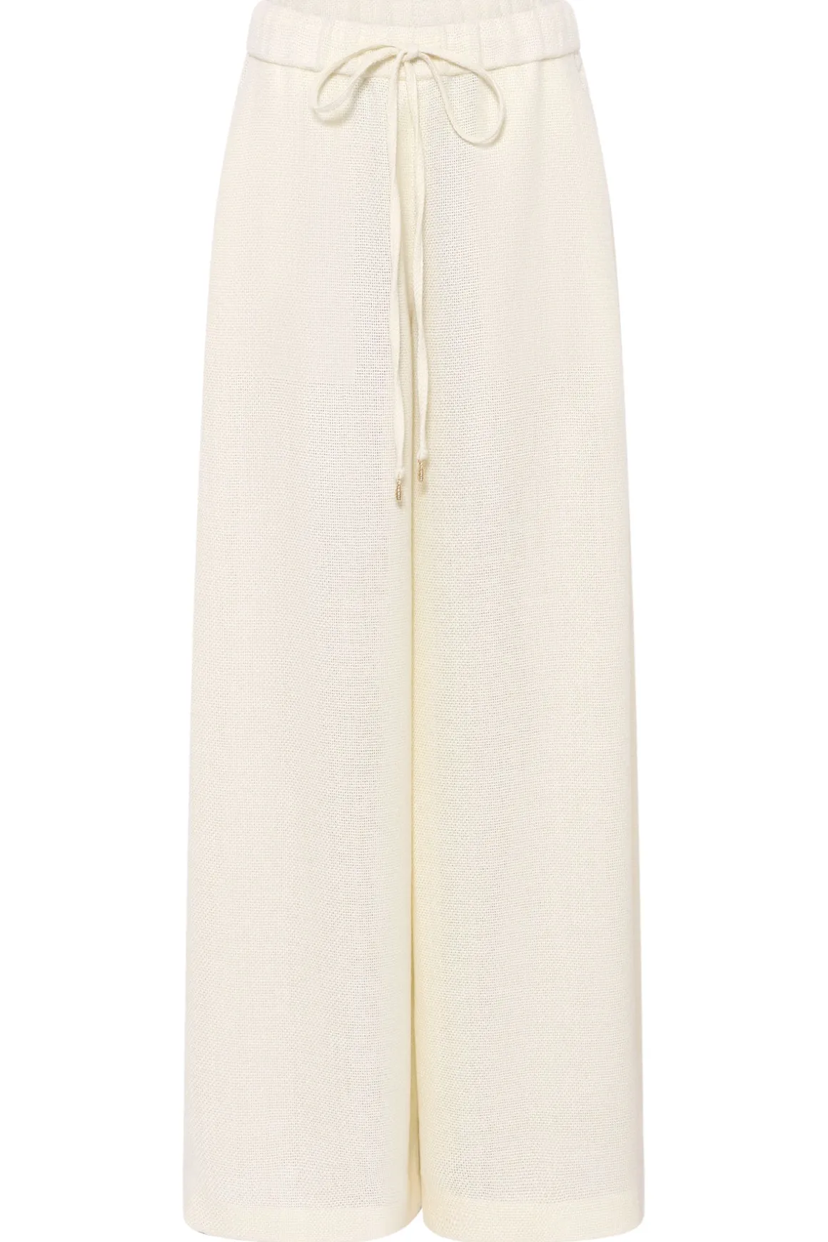 Gelos Wide-leg Pant in Ivory Alpaca Wool