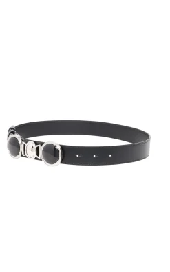 Grange Stone Belt in Black Leather