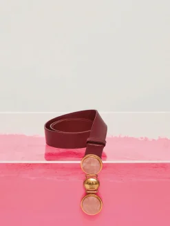 Grange Stone Belt in Bordeaux Leather