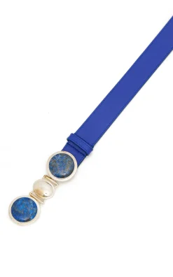 Grange Stone Belt in Navy Leather