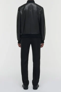 Gregory Bomber in Black Leather
