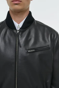 Gregory Bomber in Black Leather