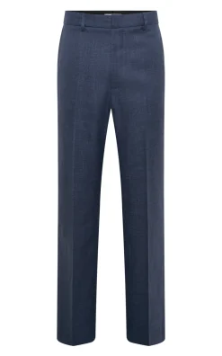 Harold Pant in Denim Virgin Wool Silk with Linen