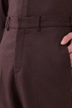 Harold Trouser in Burnt Sienna Wool Cashmere Flannel