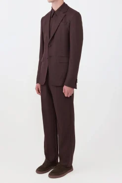 Harold Trouser in Burnt Sienna Wool Cashmere Flannel