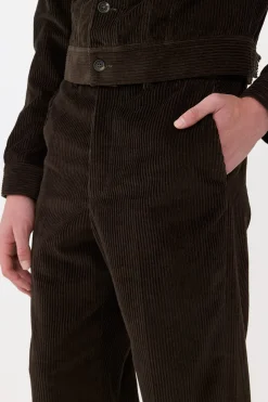 Harold Trouser in Chocolate Fine Cashmere Corduroy