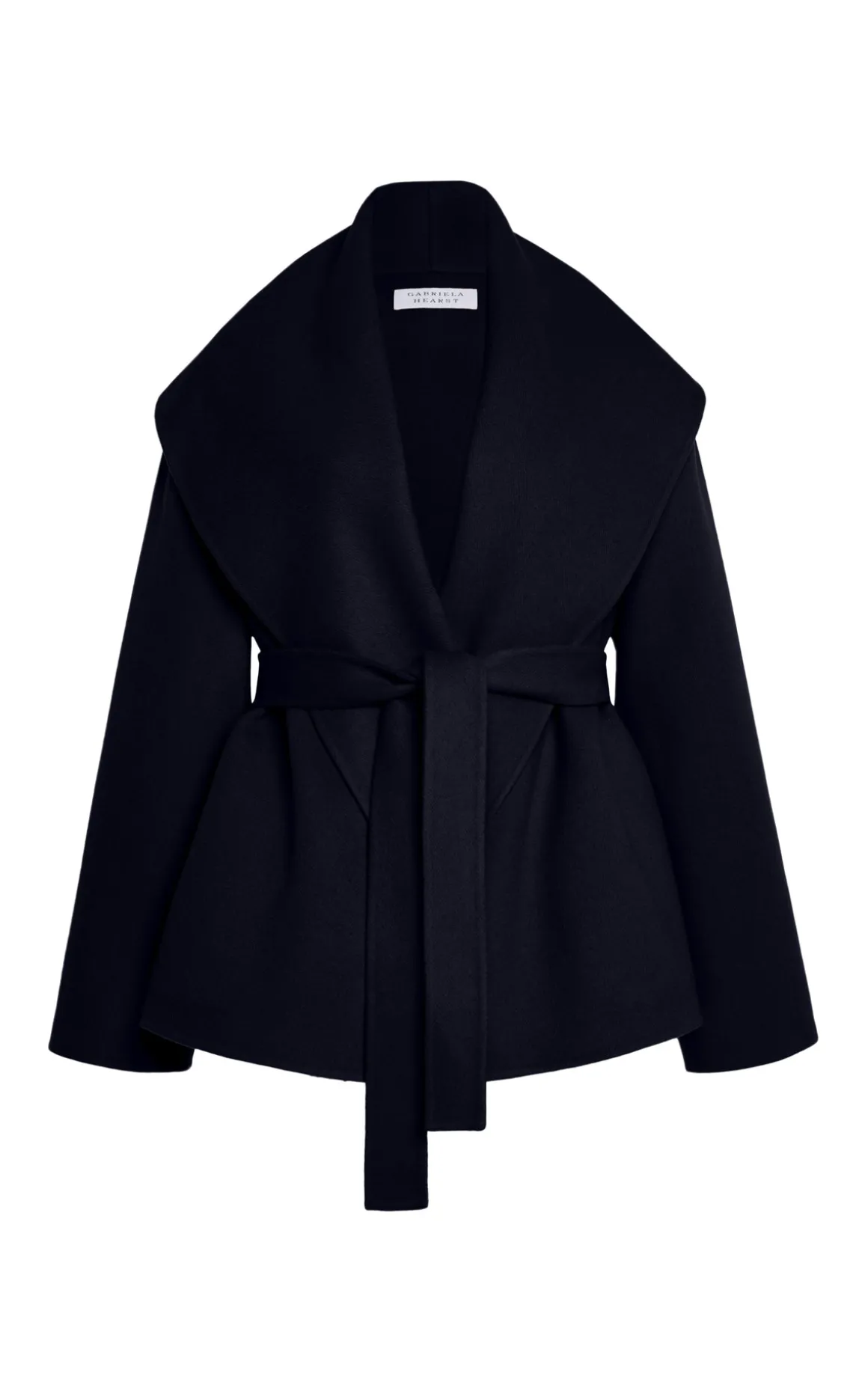 Harris Wrap Jacket in Dark Navy Double-face Cashmere