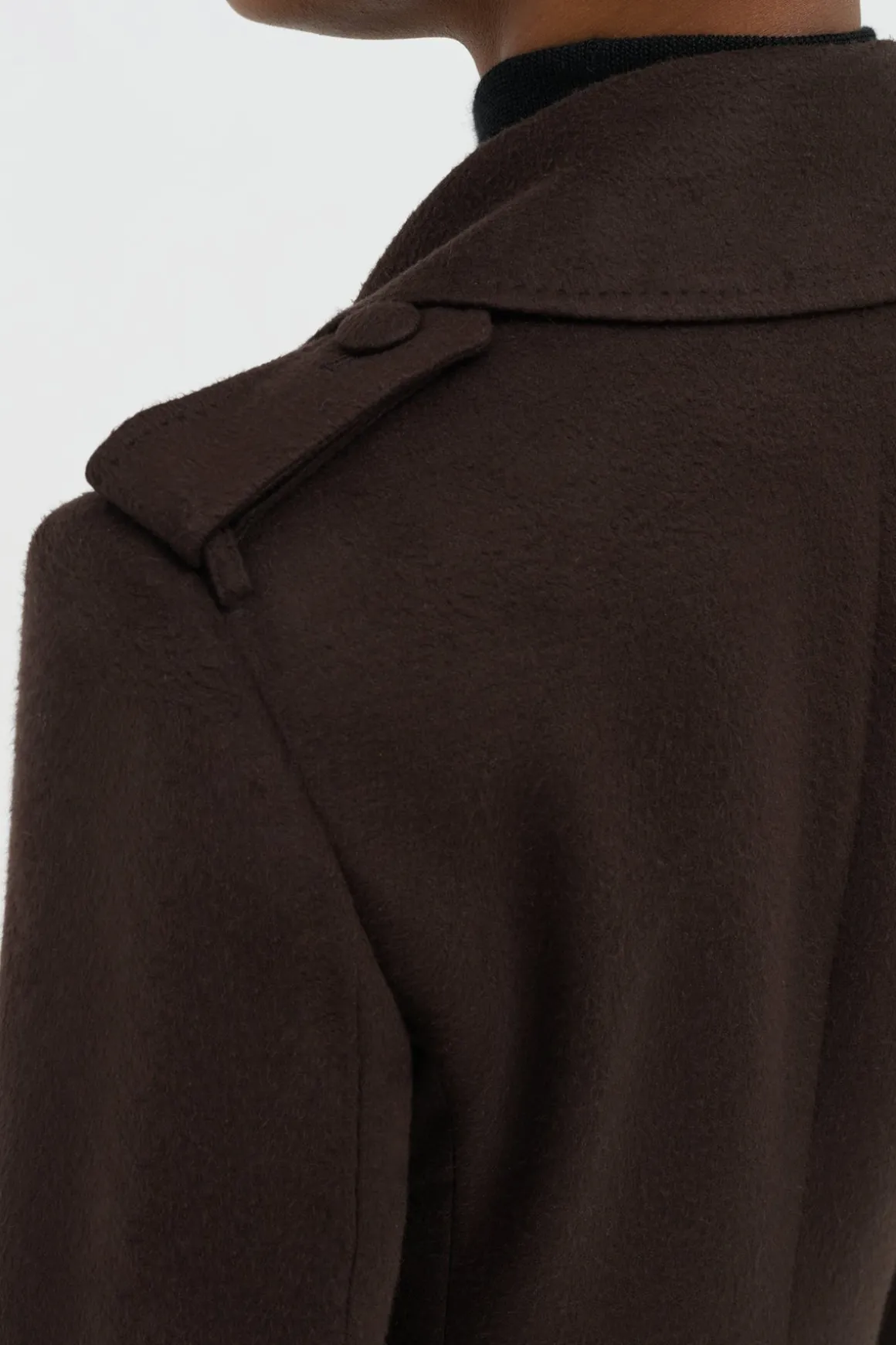 Houstt Trench Coat in Chocolate Winter Silk