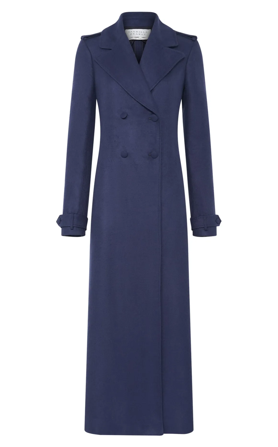 Houstt Trench Coat in Navy Winter Silk