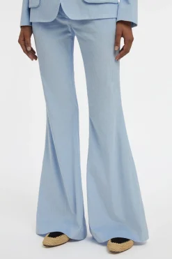 Ianthe Flare Pant in Light Blue Sea Island Cotton Corduroy