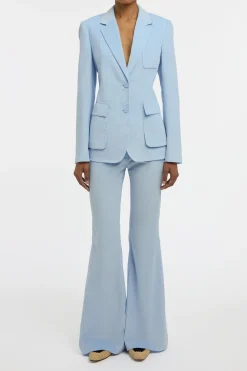 Ianthe Flare Pant in Light Blue Sea Island Cotton Corduroy