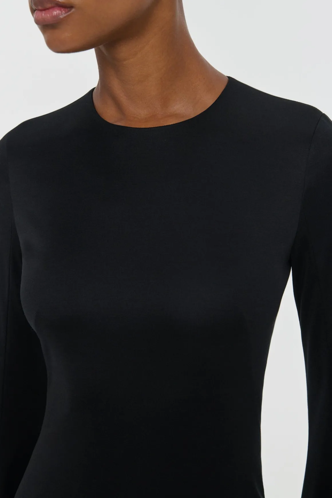 Imara Maxi Dress in Black Silk Jersey